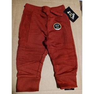 Art Class 12 Months Pants Color Rust Flexible waistband and cuffed ankle band